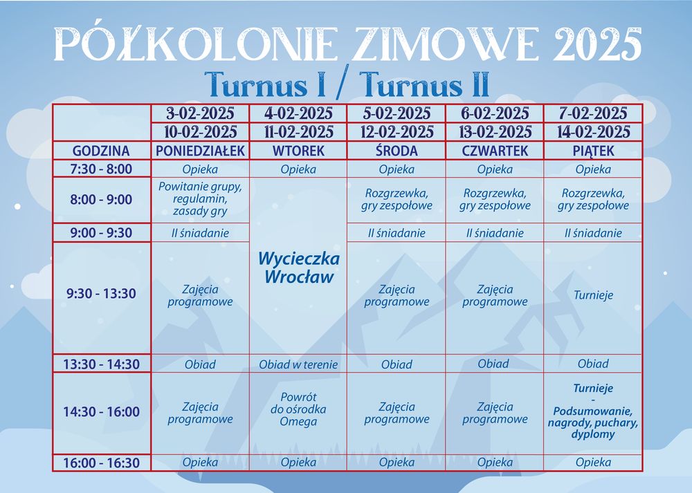 Zimowisko Program 1200